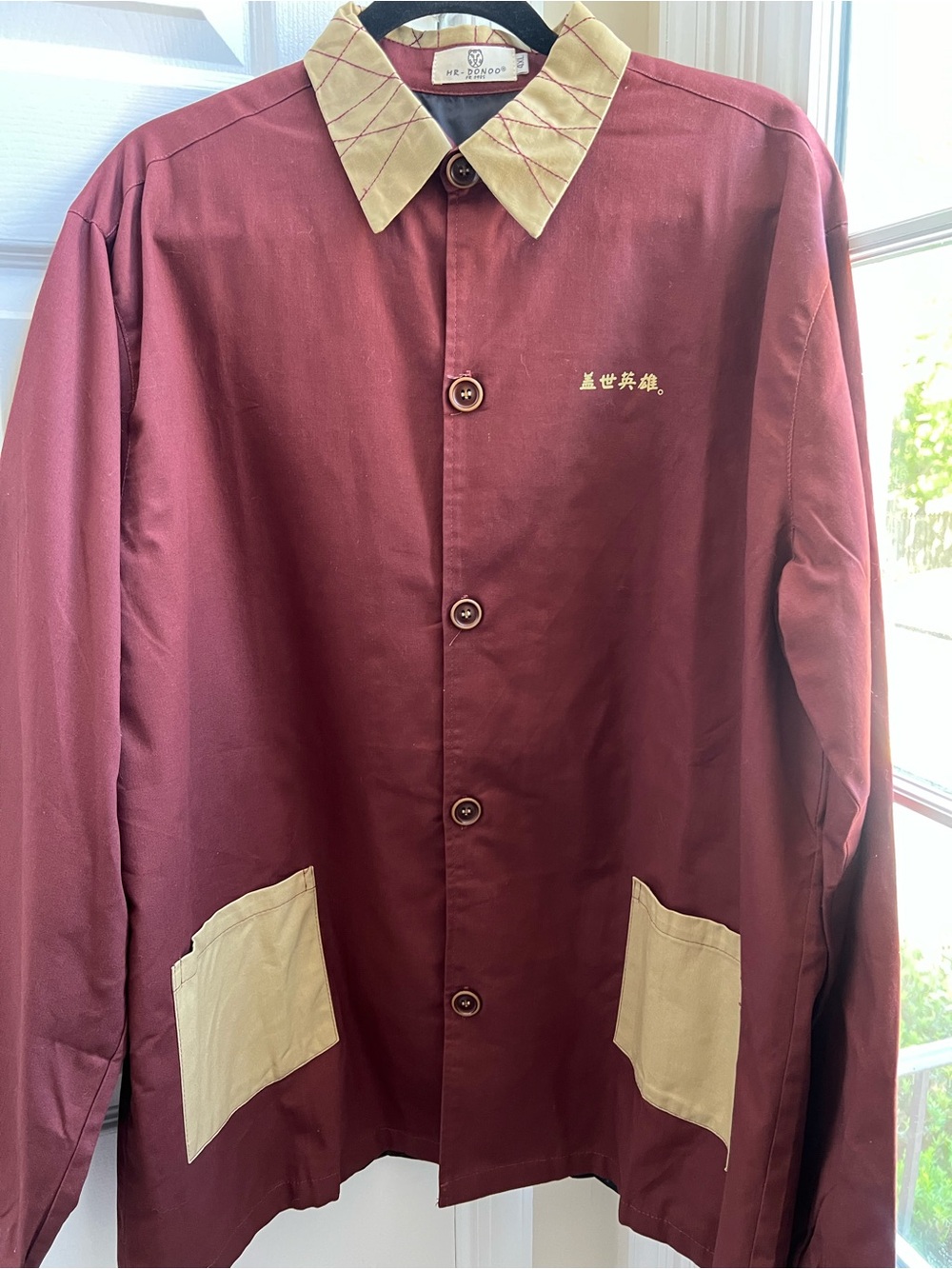 Mr Donoo Burgundy Chore Jacket 4XL Oversized Streetwear Utility Coat